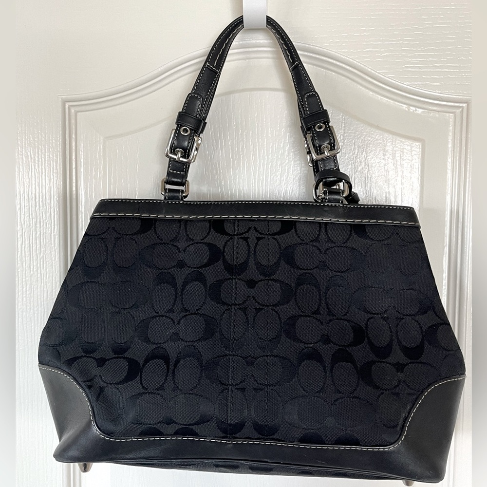 COACH Black Signature Satchel